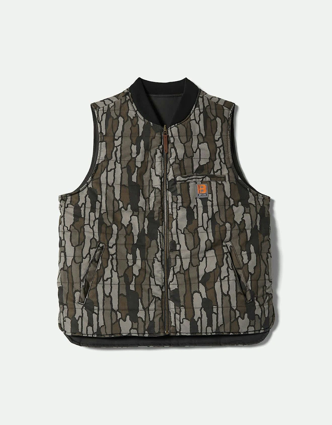 Brixton Builders Abraham Rev Vest Bark Camo