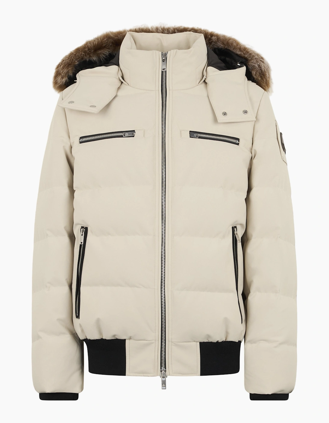 Moose Knuckles Men's Cloud Neoshear Jacket Grey - Cream - Size: 38/Regular
