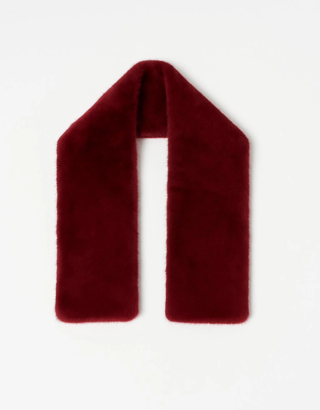 Faux Fur Merlot Print Pull-Through Scarf, 2 of 1