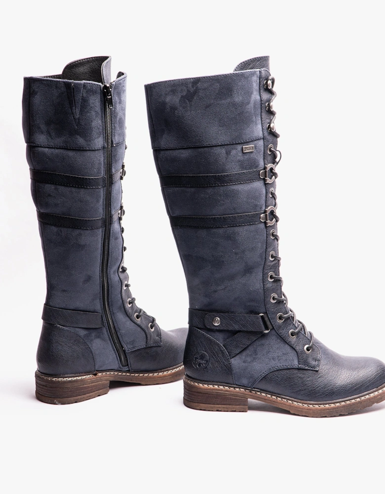 94732-14 Womens Knee High Boots Blue