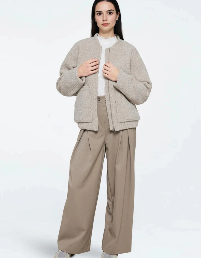 Fran Bomber in Silver Birch
