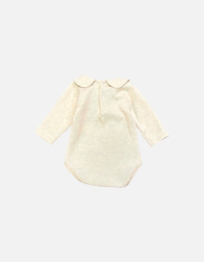 Cream Jersey Peter Pan Collar Body