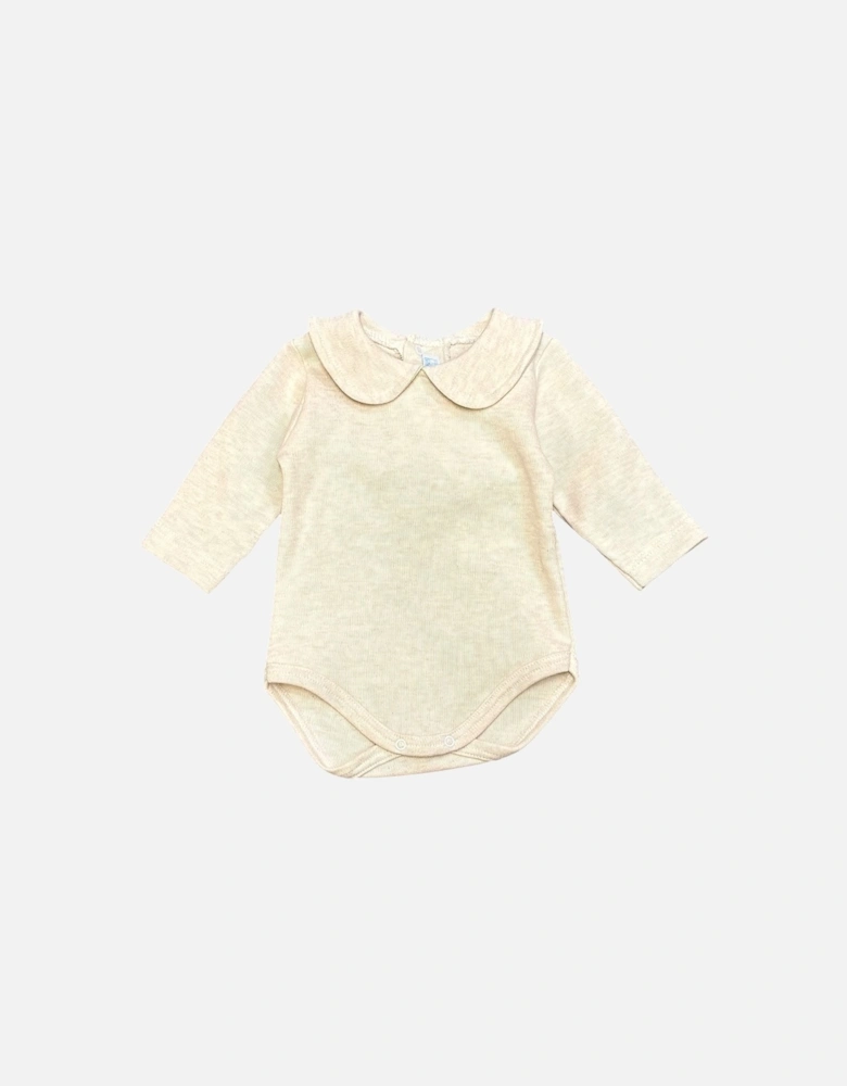 Cream Jersey Peter Pan Collar Body