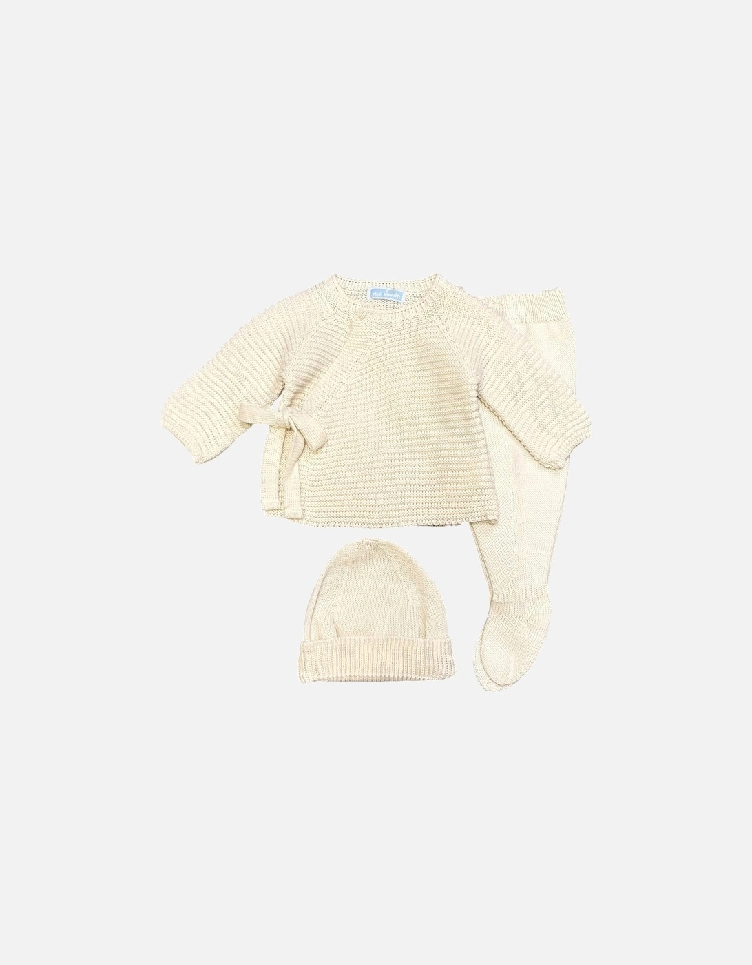 Cream Knit Hat Pant Set, 3 of 2