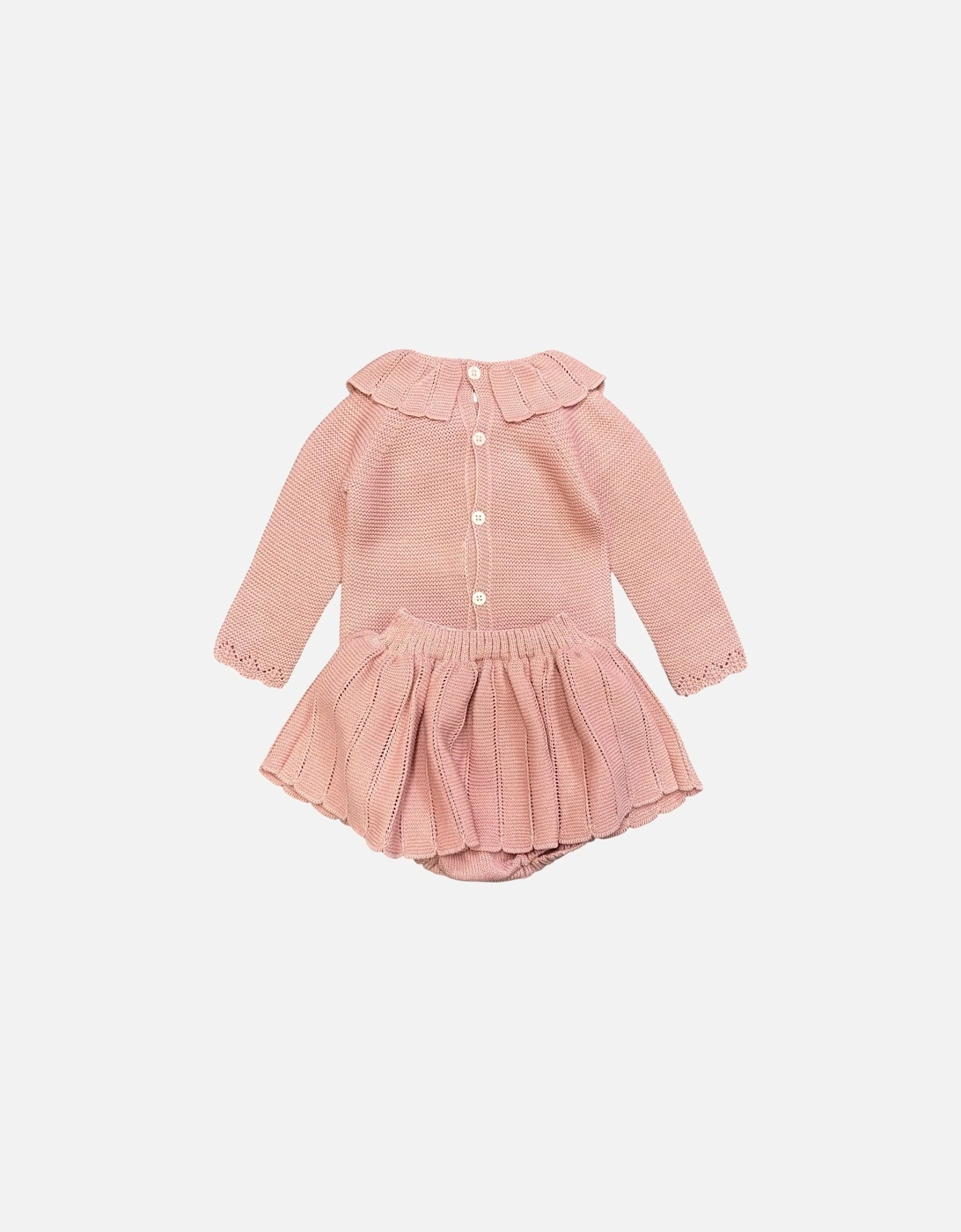 Girls Dusty Pink Knit Jam Pant Set