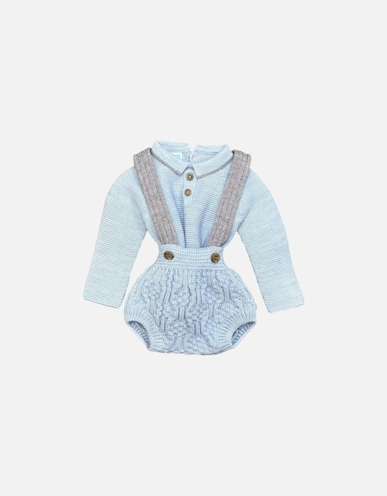 Boys Blue Knit Jam Pant Set