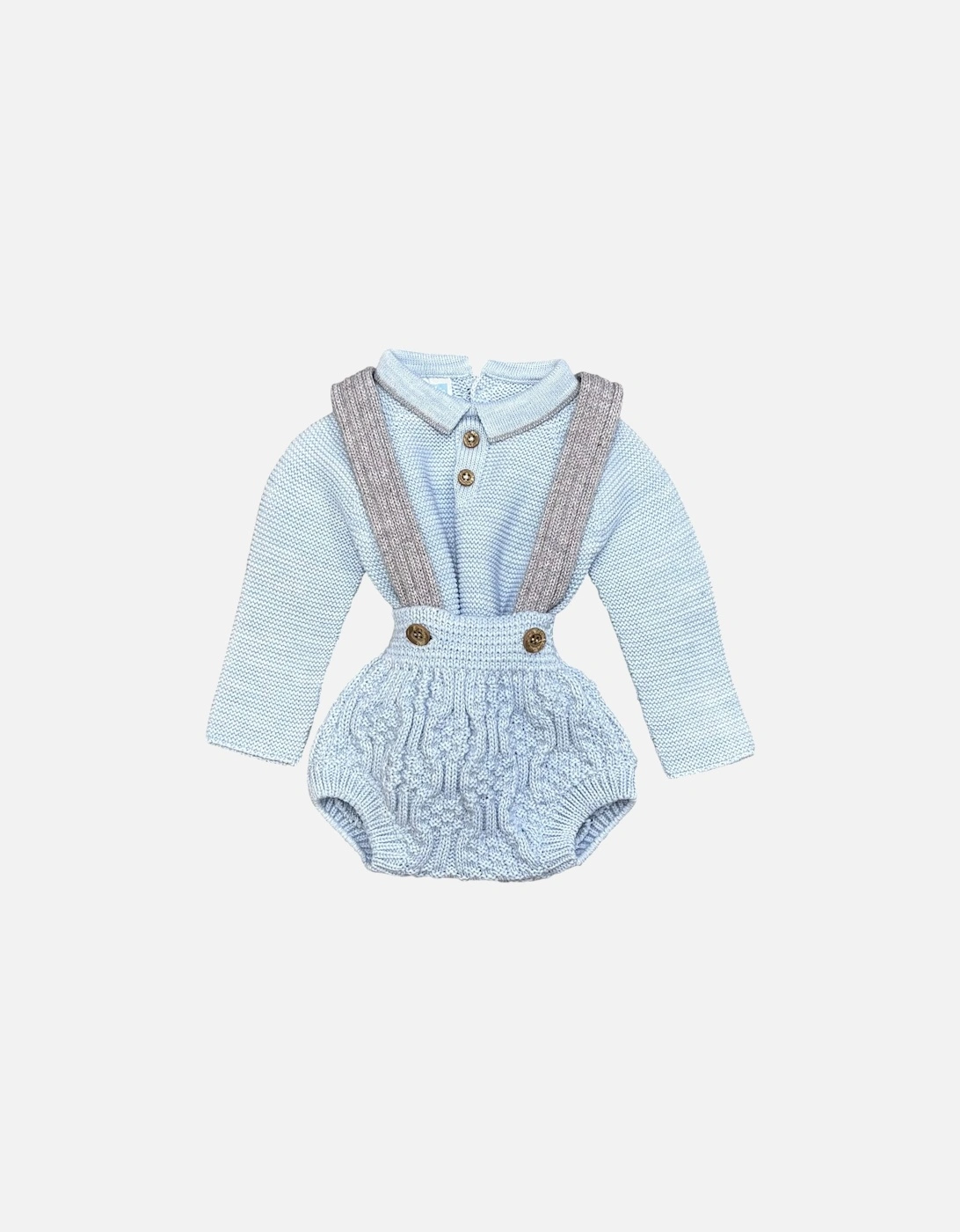 Boys Blue Knit Jam Pant Set, 3 of 2