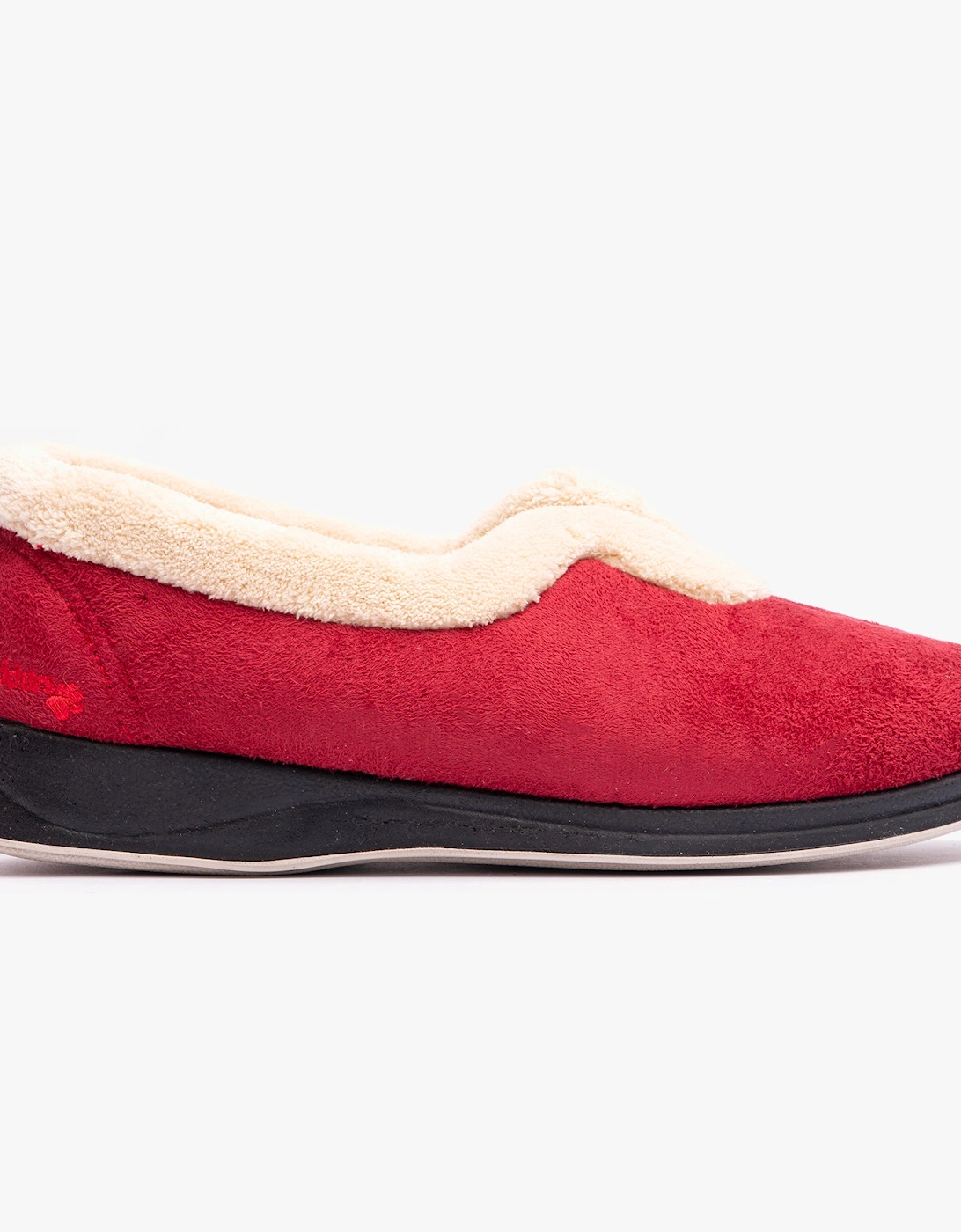 CARMEN Womens (EE Fit) Full Slippers Red, 7 of 6