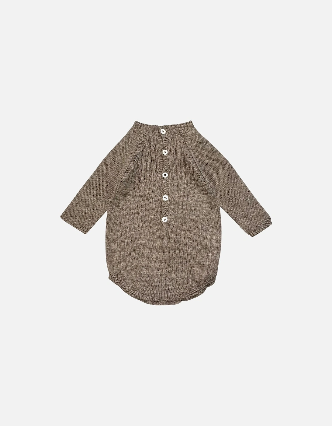 Mocha Brown Knit Tie Romper