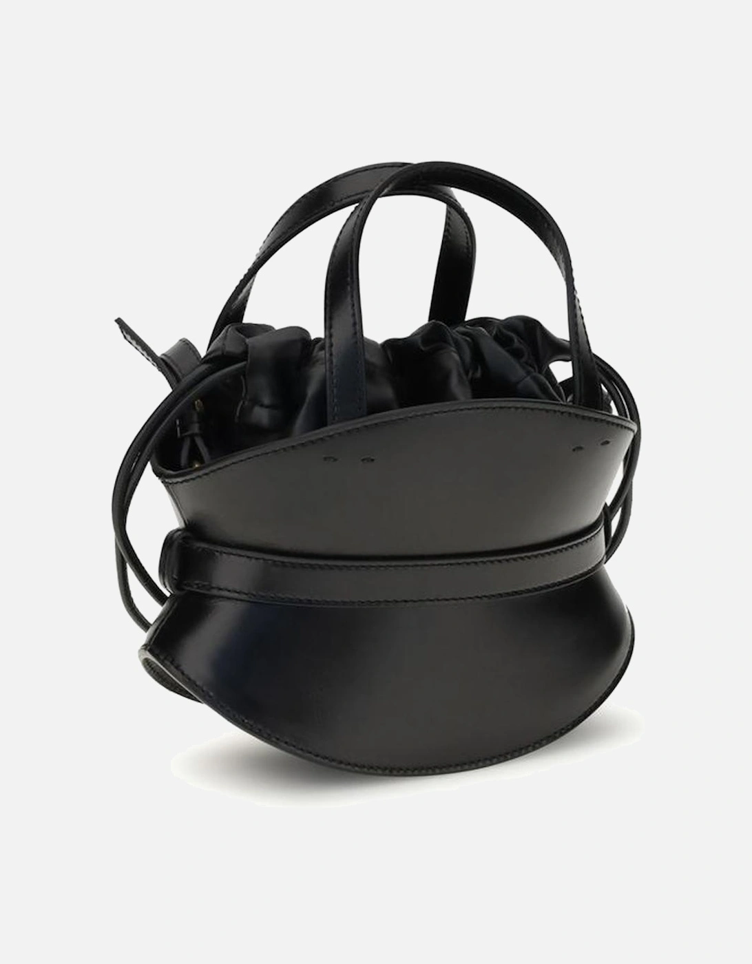 Shuffle Mini Calfskin Leather Handbag Women - Black