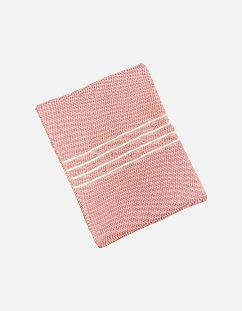 Girls Dusty Pink Knit Blanket