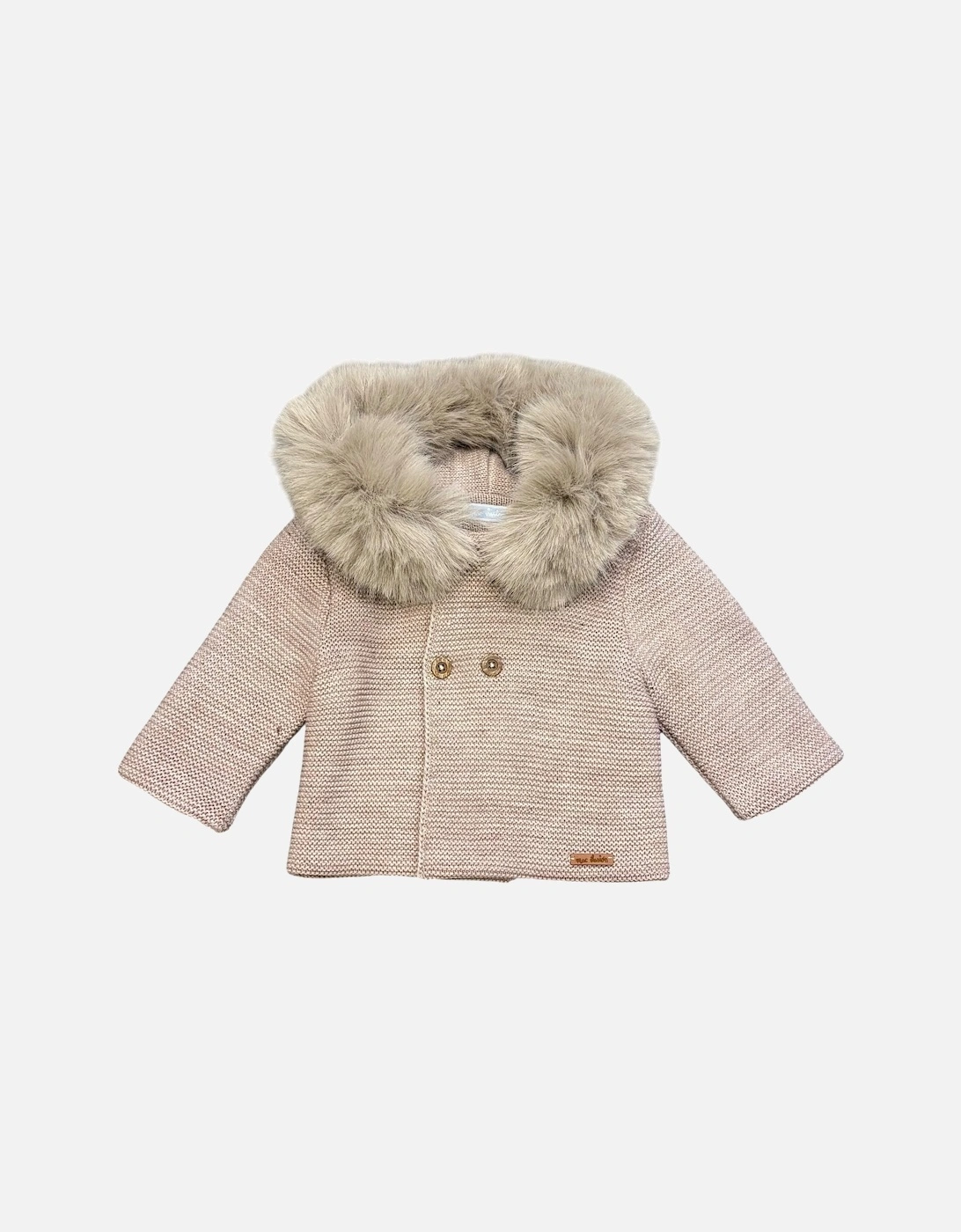 Soft Brown Knit Fur Trimmed Cardigan, 3 of 2