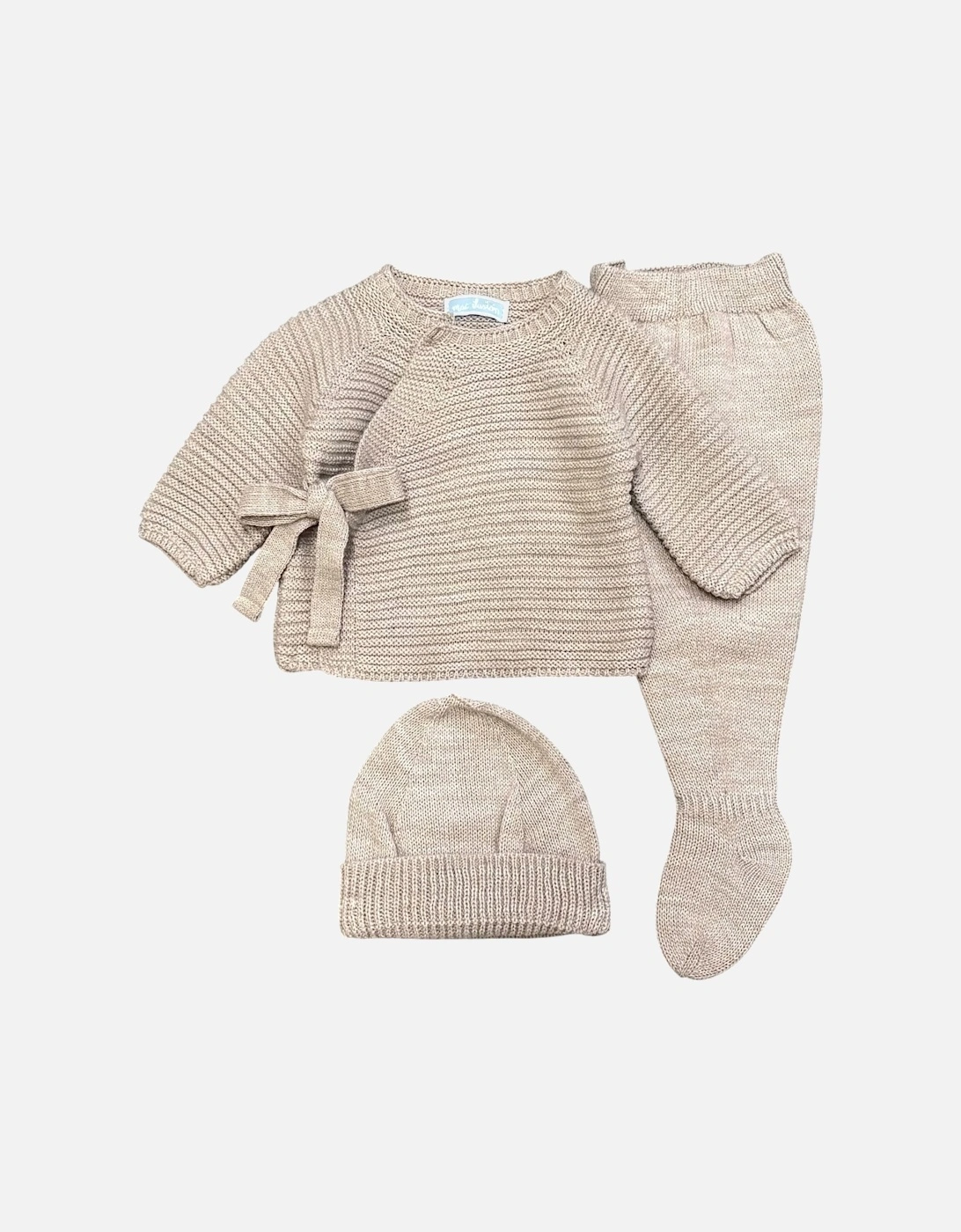 Soft Brown Knit Hat Pant Set, 3 of 2