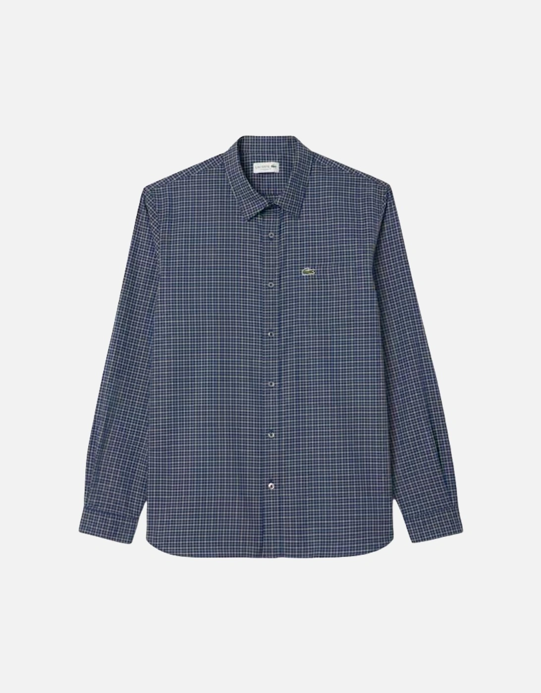 Regular Fit Plaid Flannel Shirt - Navy/White, 6 of 5