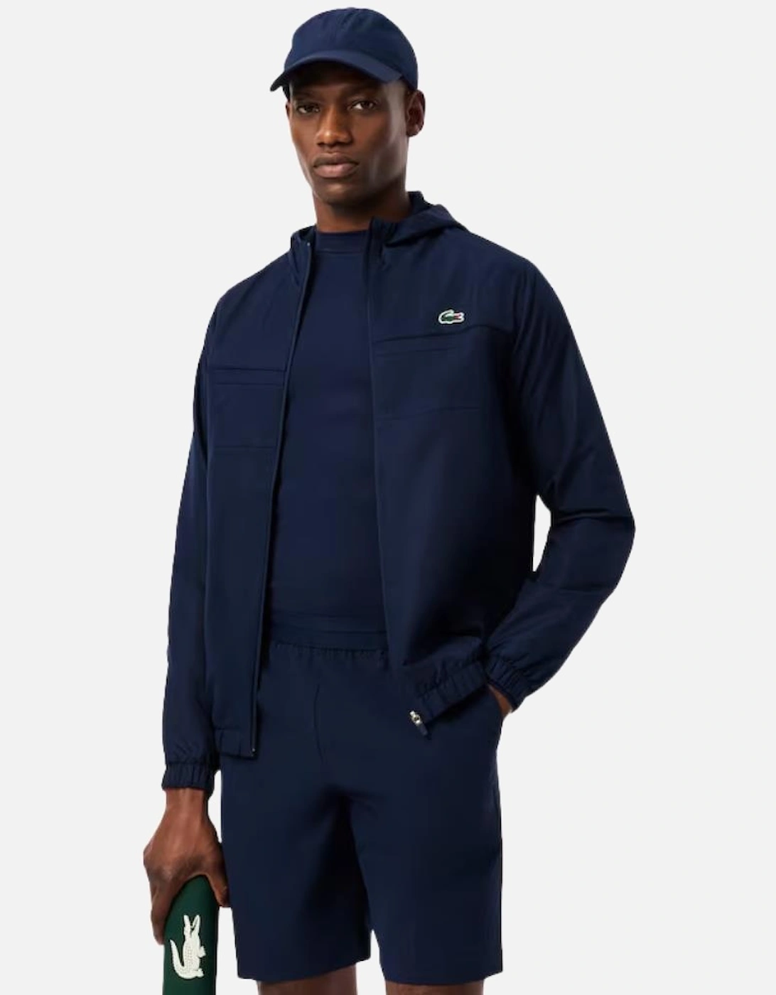 Water-Repellent Sport Track Jacket - Navy