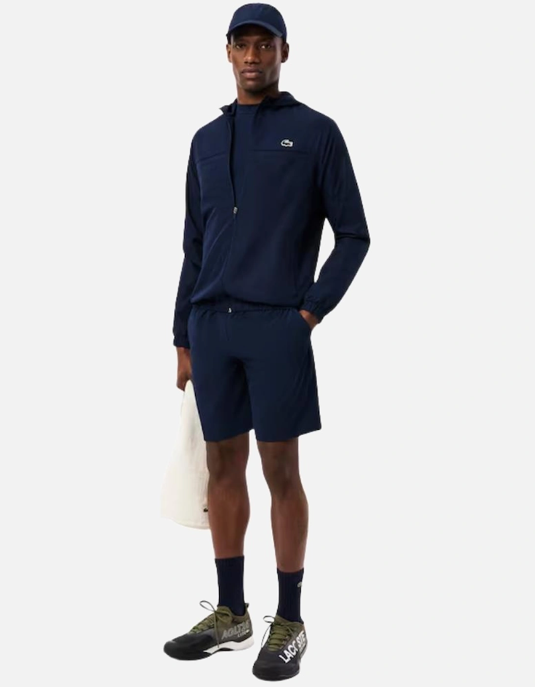 Water-Repellent Sport Track Jacket - Navy