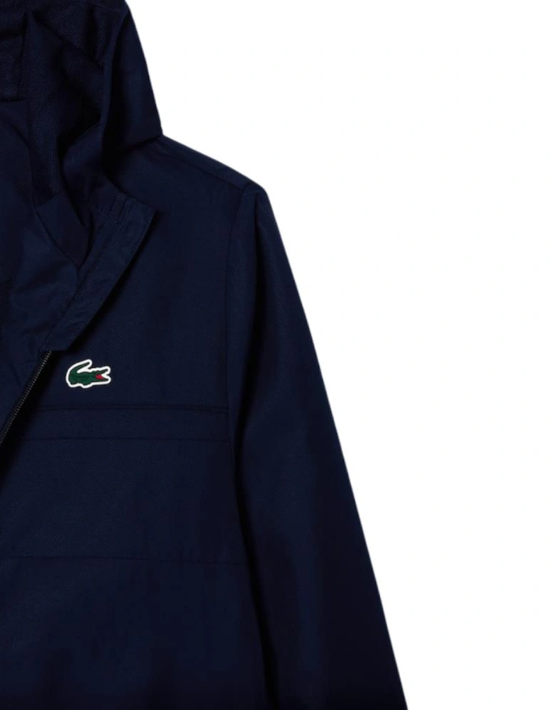 Water-Repellent Sport Track Jacket - Navy