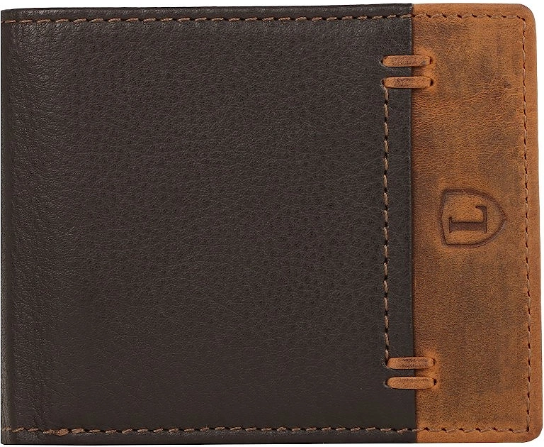 Lakeland Leather Unisex Brown Stitch Bi Fold Wallet - Size: One Size