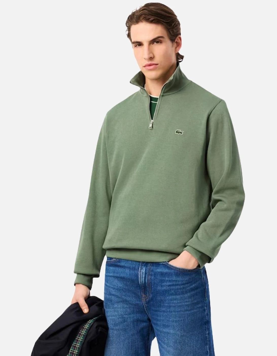 1/4 Zip Sweat - Thyme