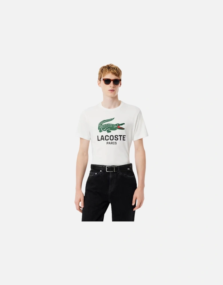 Regular Fit Printed Jersey T-Shirt - White