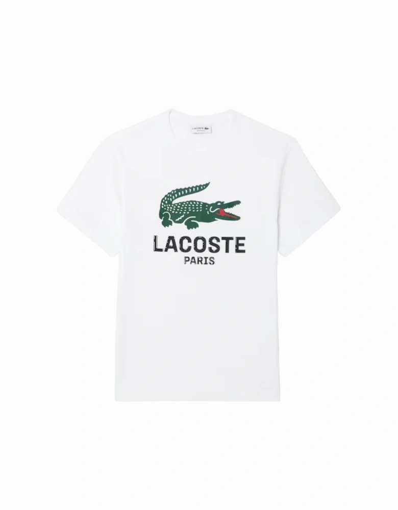 Regular Fit Printed Jersey T-Shirt - White