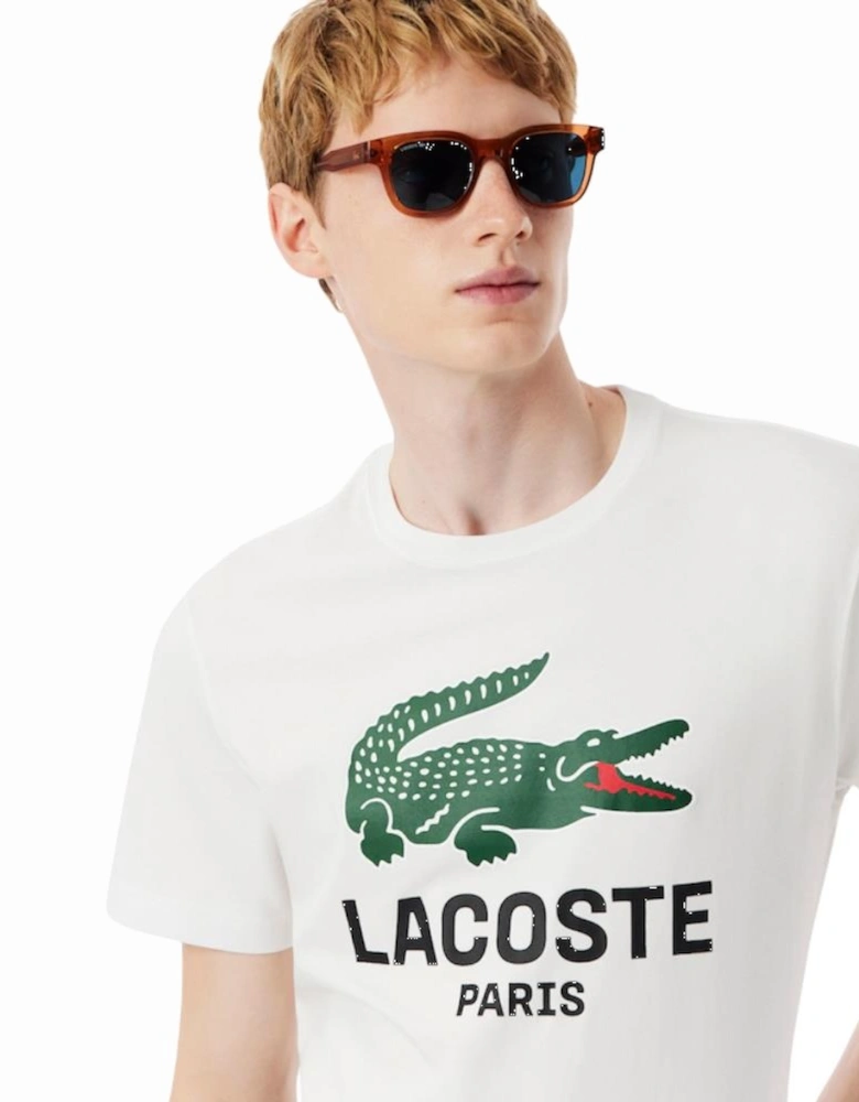 Regular Fit Printed Jersey T-Shirt - White