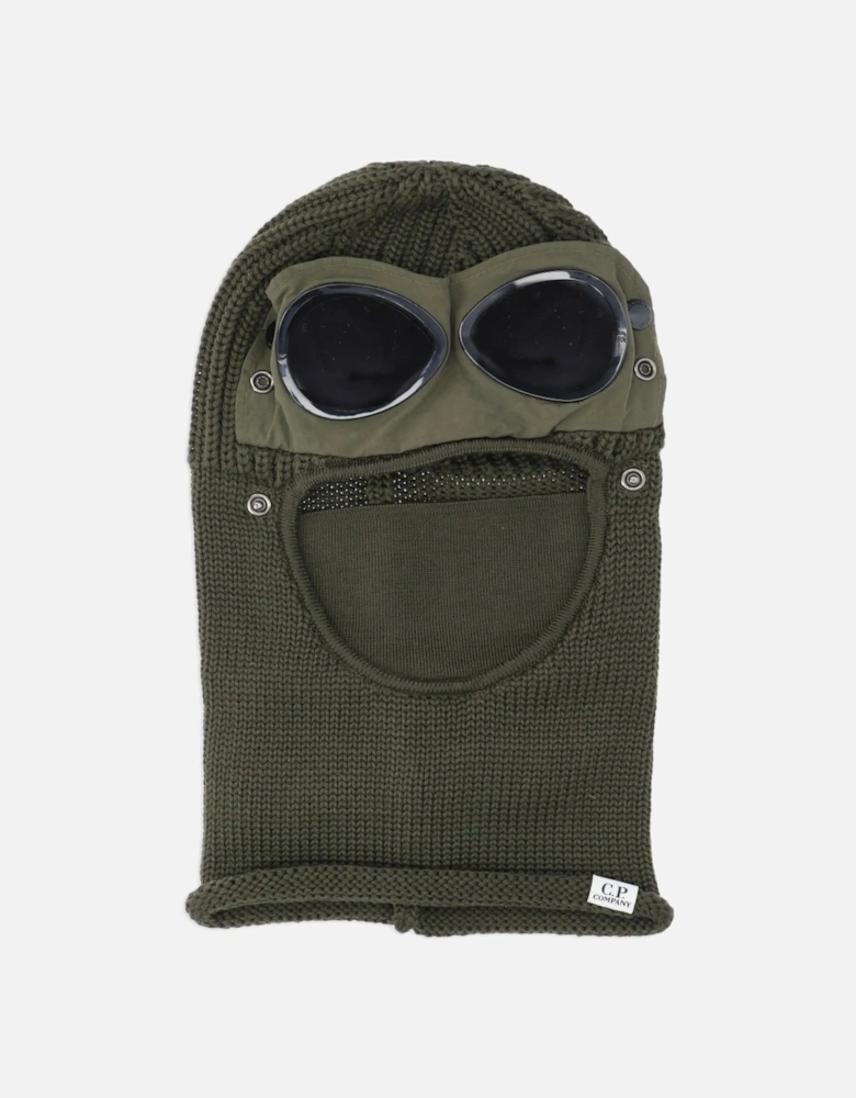 Merino Wool Ski Mask Green