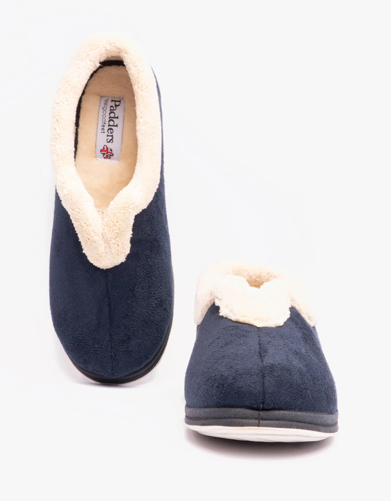 CARMEN Womens (EE Fit) Full Slippers Navy