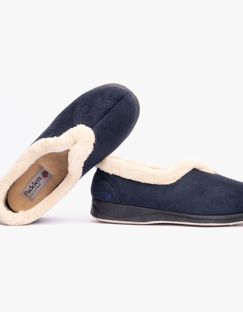 CARMEN Womens (EE Fit) Full Slippers Navy
