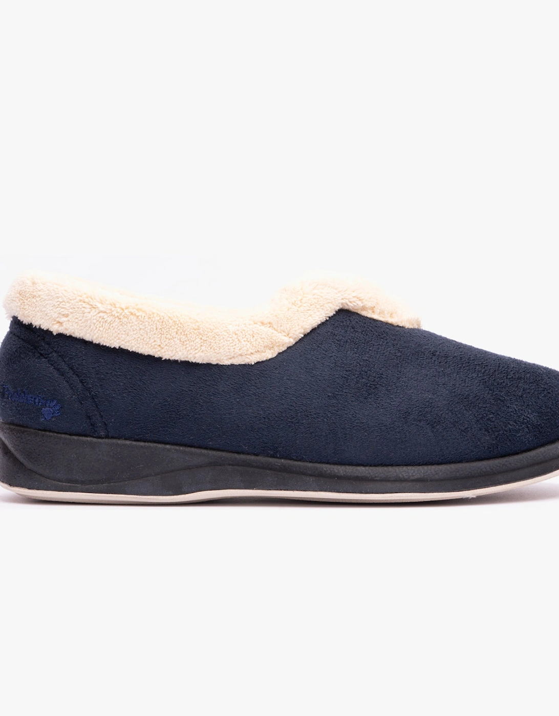 CARMEN Womens (EE Fit) Full Slippers Navy, 7 of 6