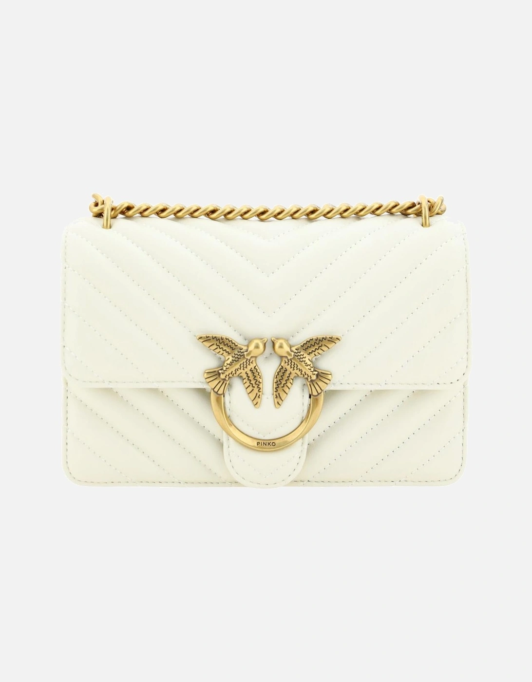 Calfskin Quilted One Shoulder Bag with Gold Logo Embossing. Women -, 5 of 4