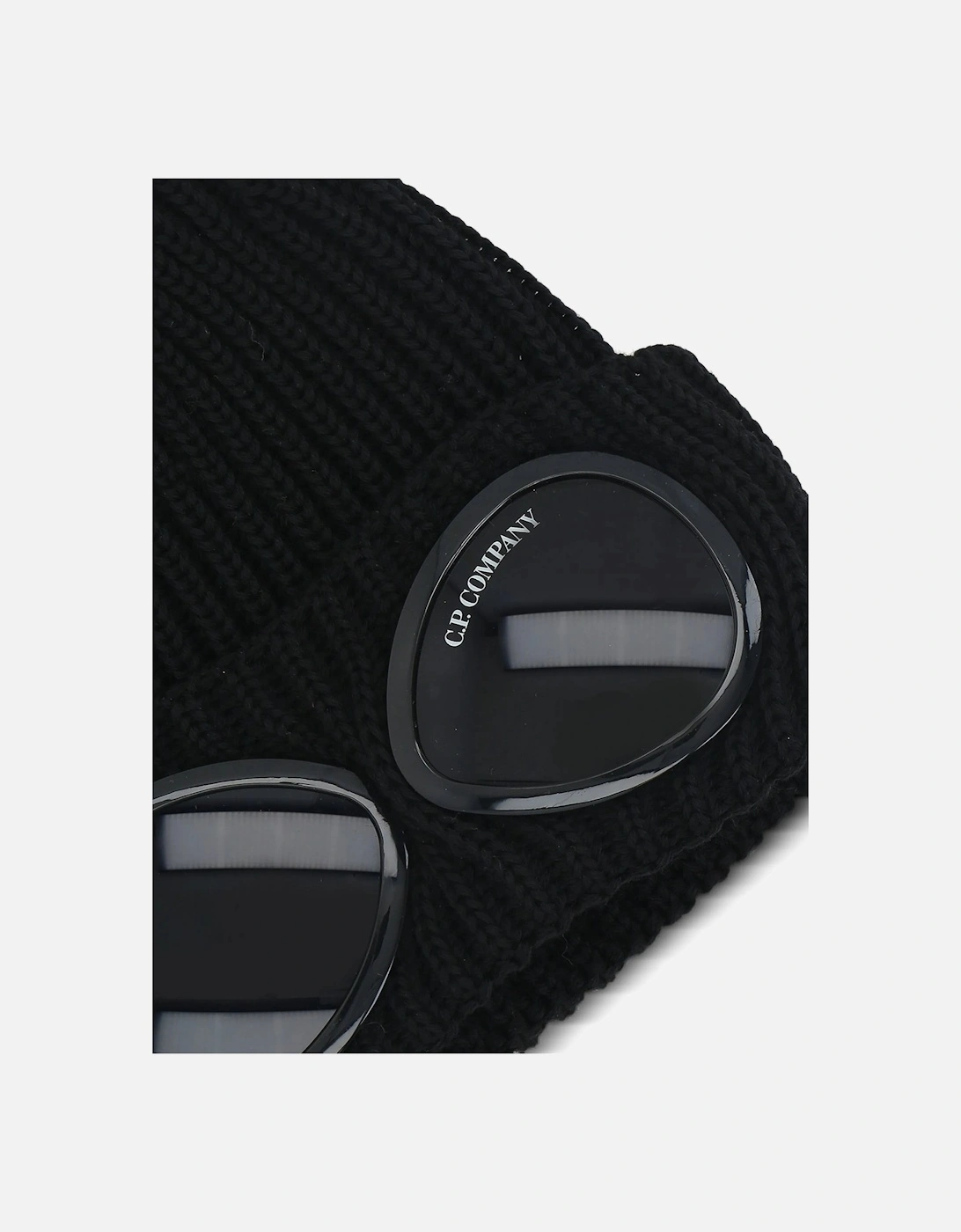 Merino Wool Goggle Hat Black