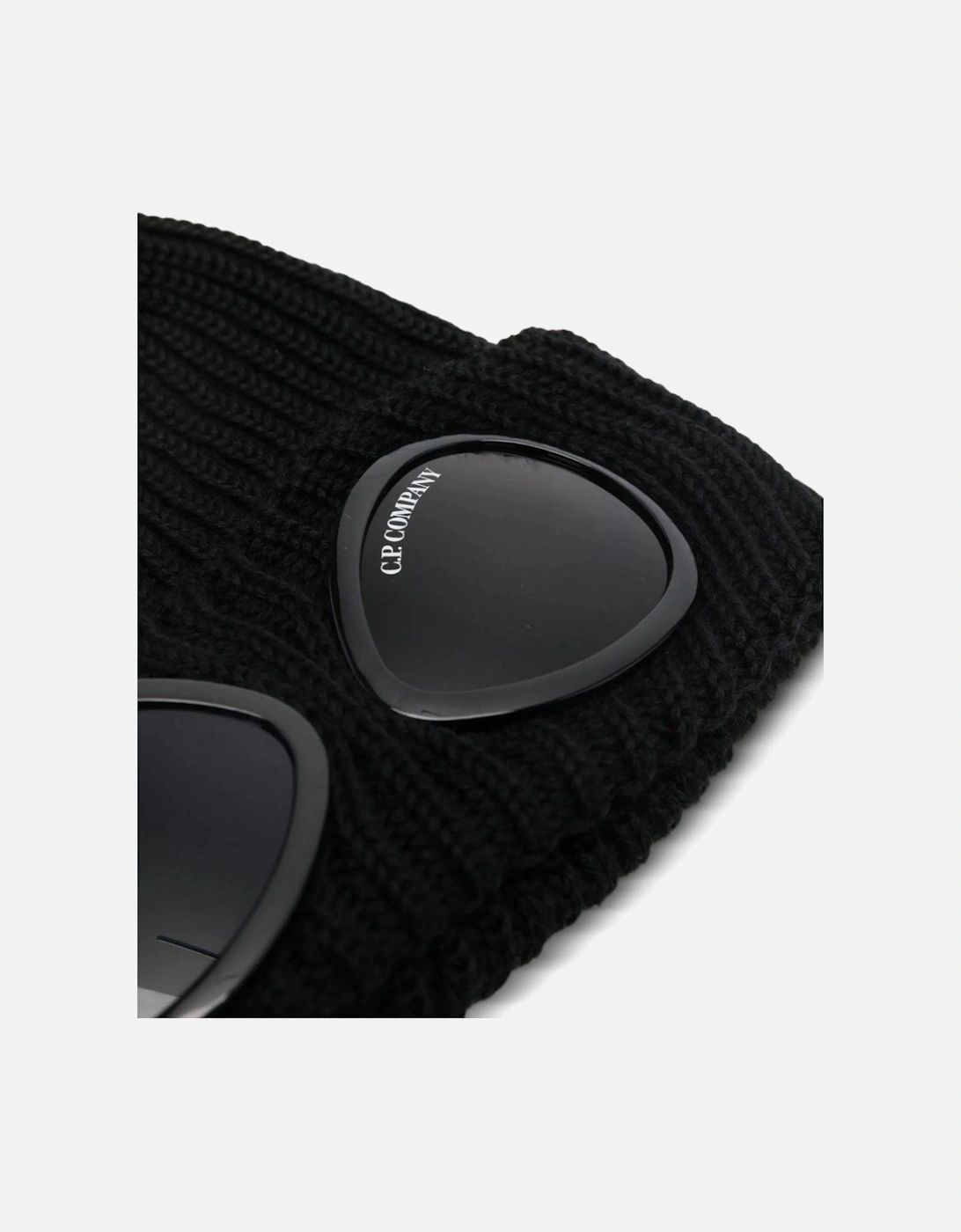 Merino Wool Goggle Hat Black