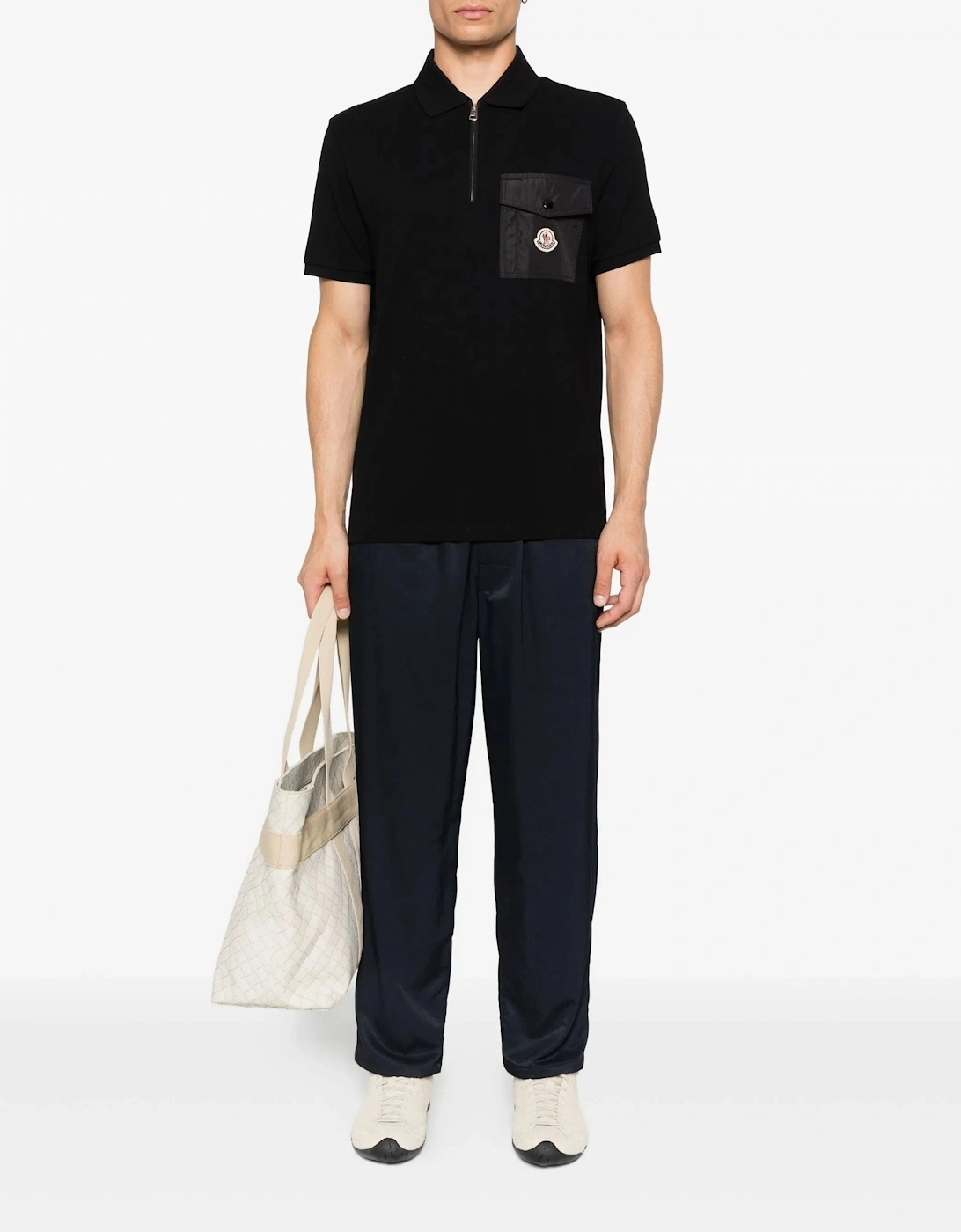 Nylon Pocket Polo Black