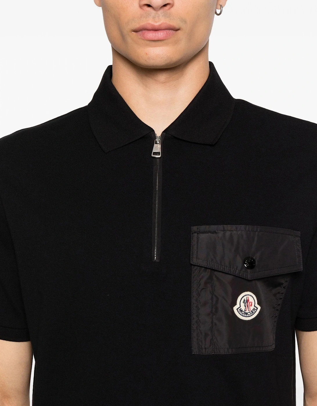 Nylon Pocket Polo Black
