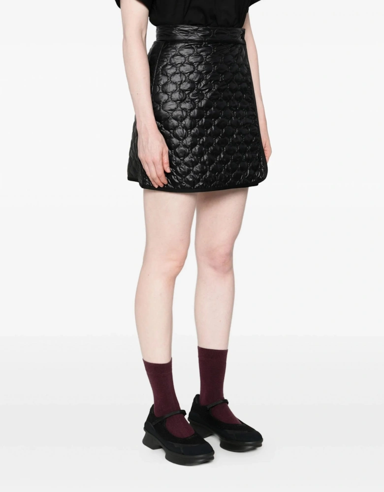 Womens Quilted Skirt Black