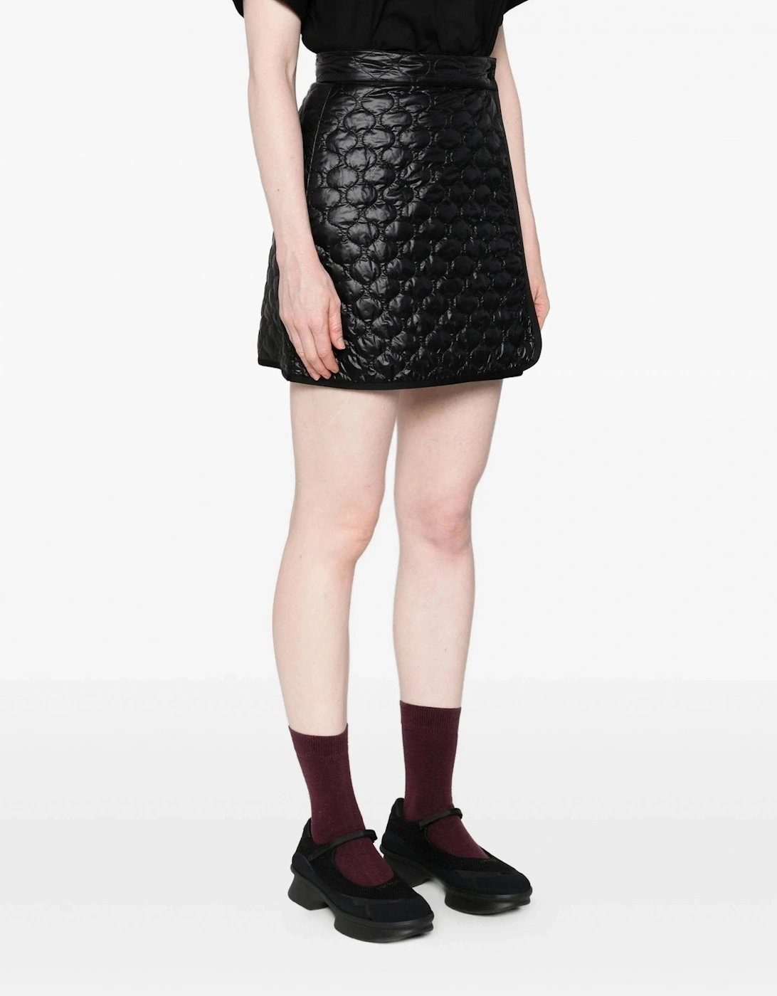 Womens Quilted Skirt Black
