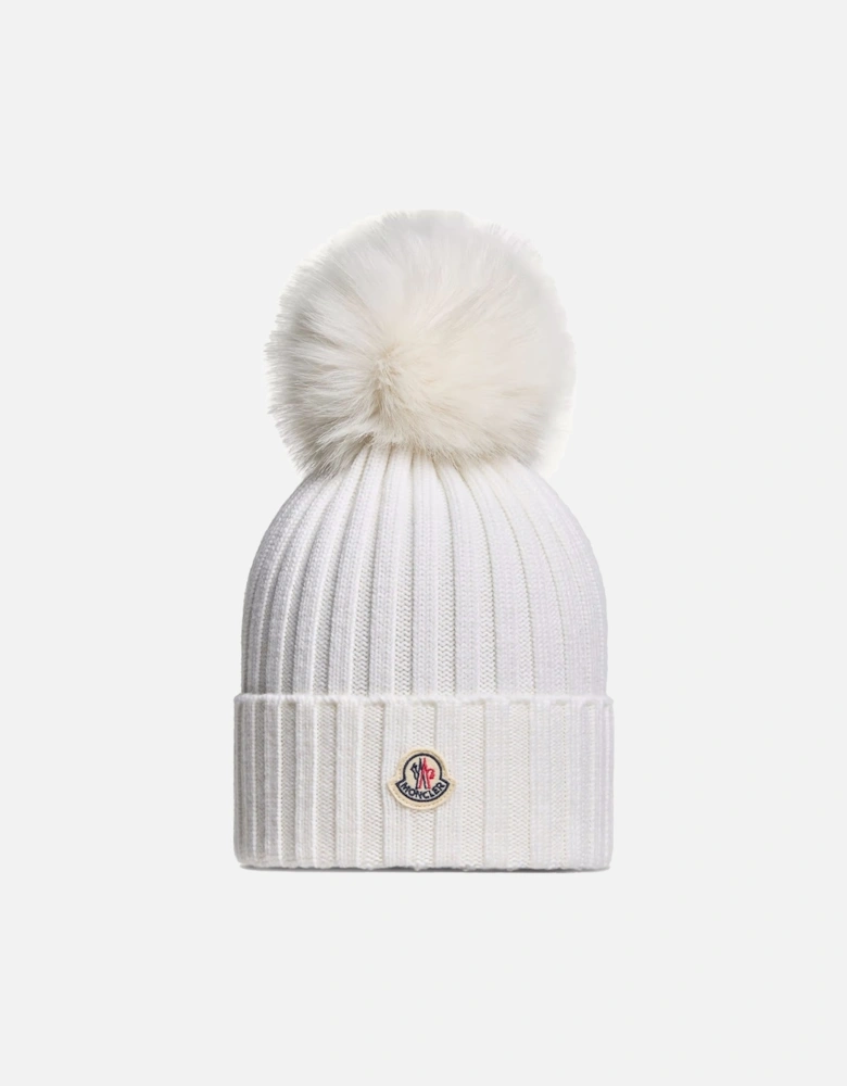 Womens Tonal Bobble Hat White