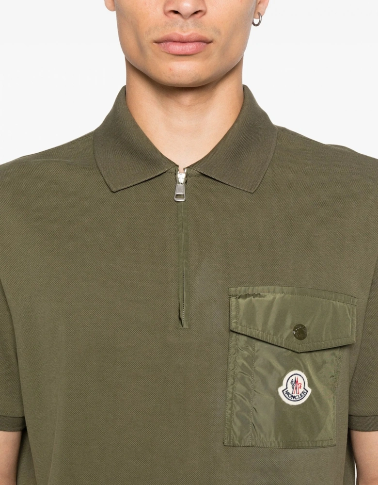 Nylon Pocket Polo Green