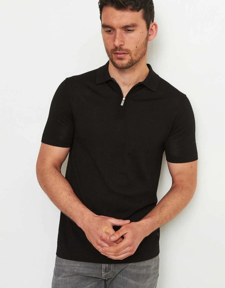 Merino Zip Polo Shirt