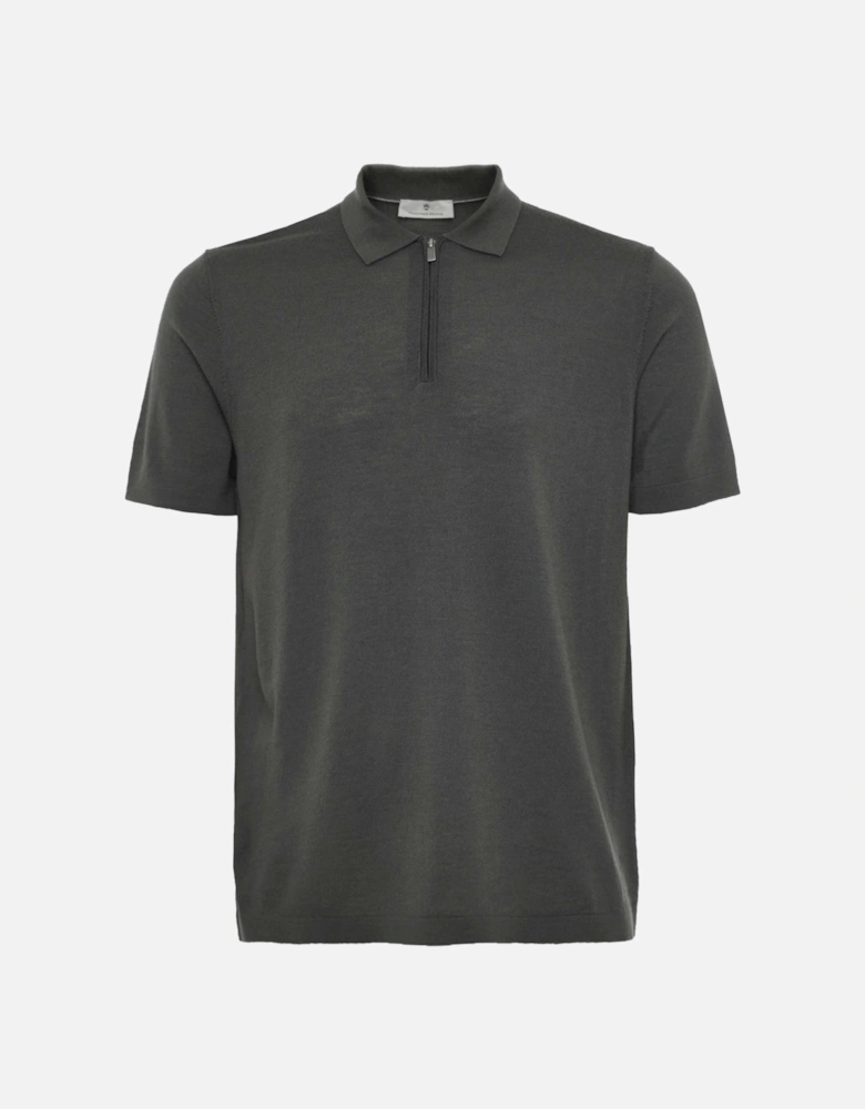 Merino Zip Polo Shirt