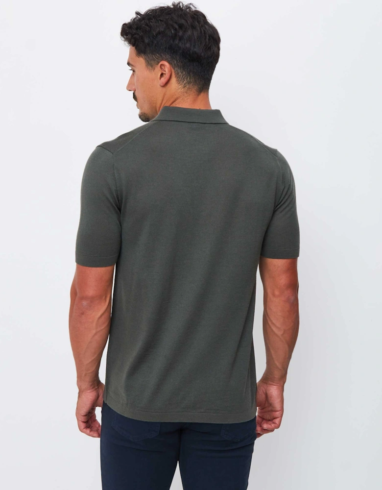 Merino Zip Polo Shirt