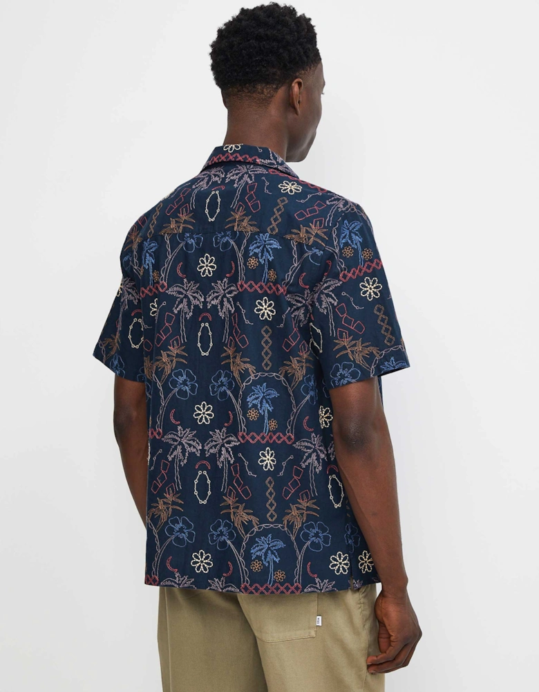 Embroidered Palm Tree Didcot Shirt