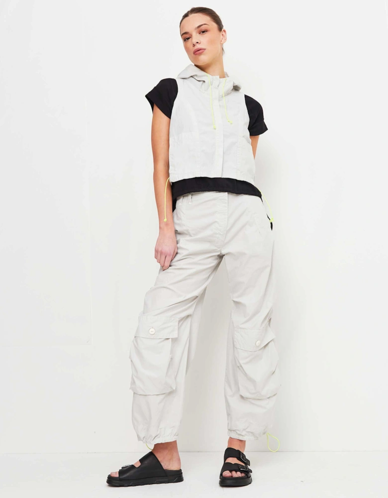 Cropped Hooded Waistcoat