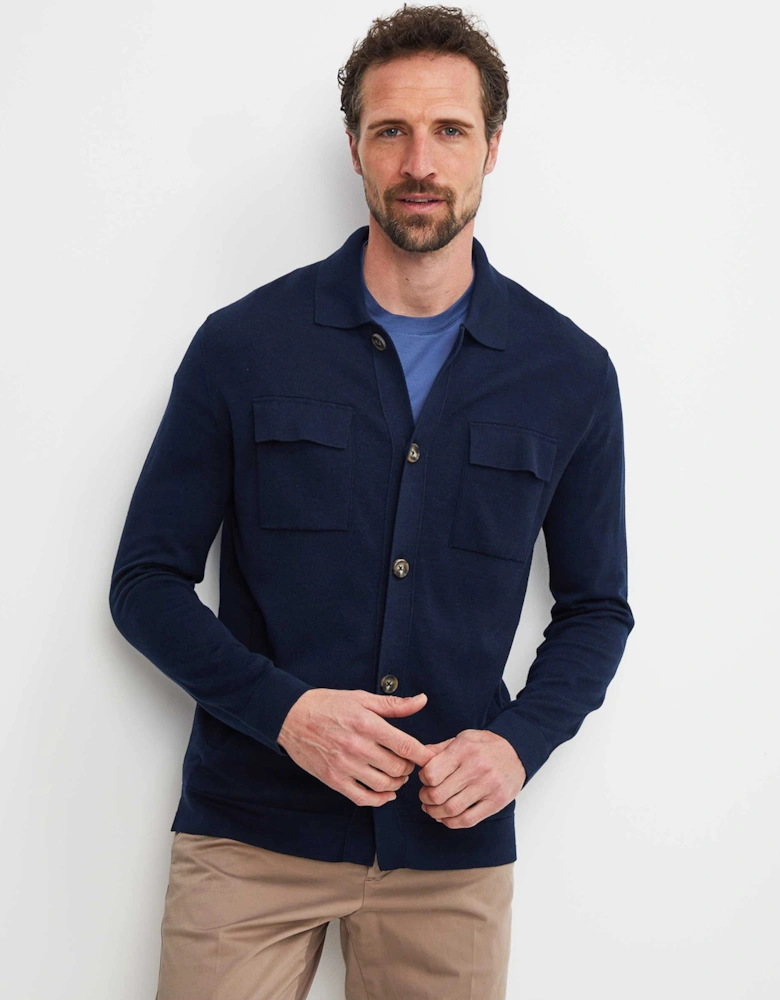 Knitted Pocket Overshirt