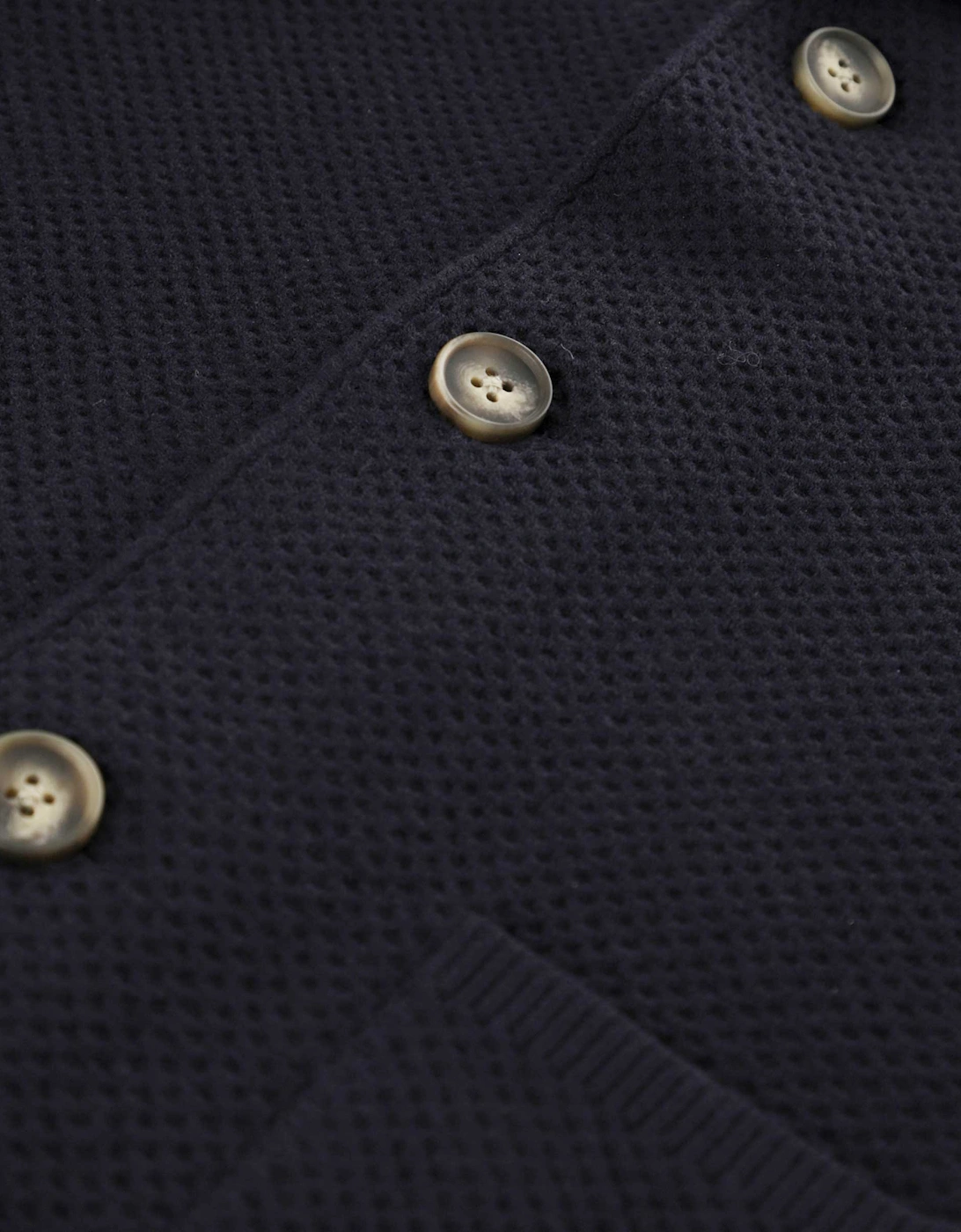 Waffle Knit Blazer Cardigan