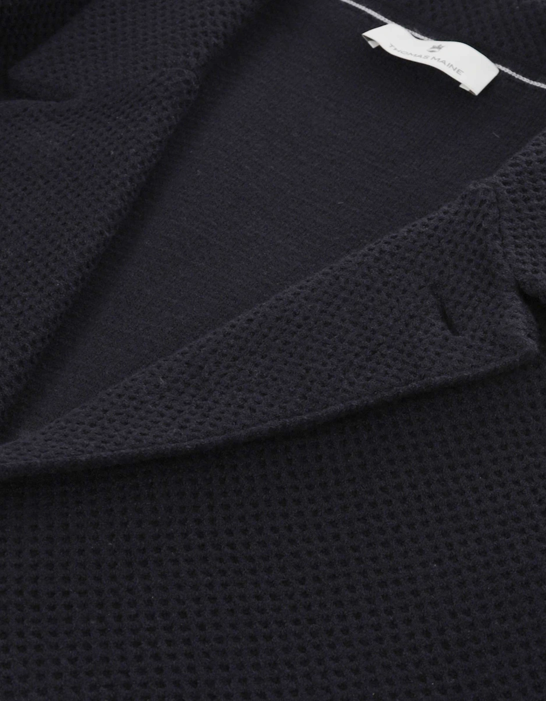 Waffle Knit Blazer Cardigan