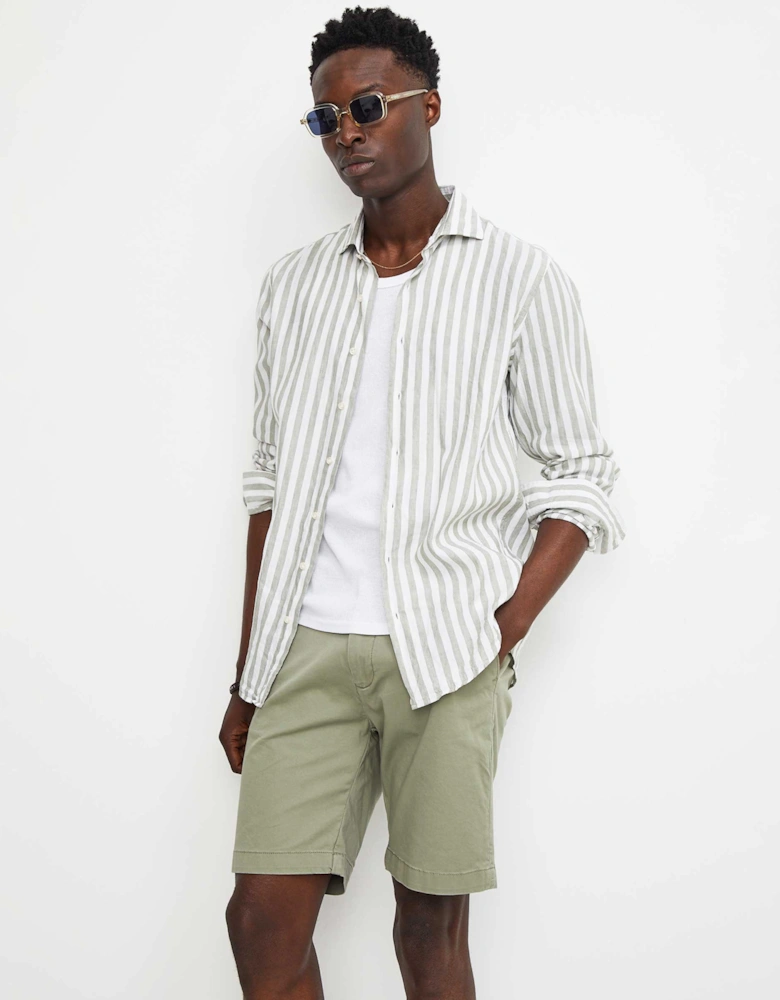 Linen Cotton Striped Roma Shirt