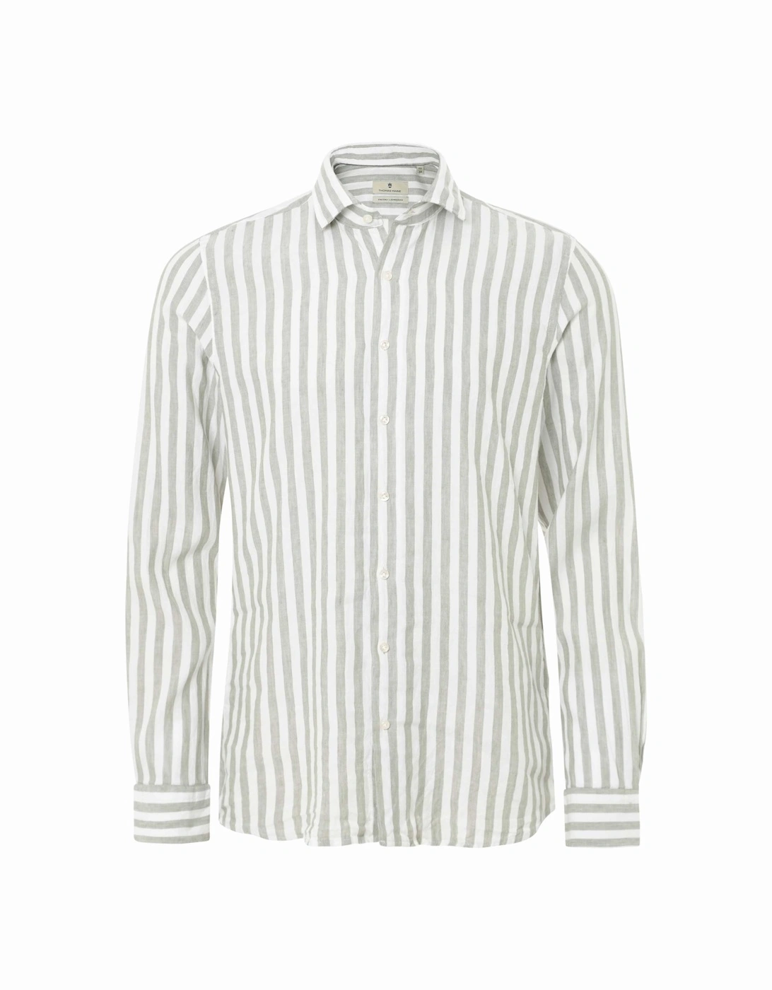 Linen Cotton Striped Roma Shirt, 4 of 3