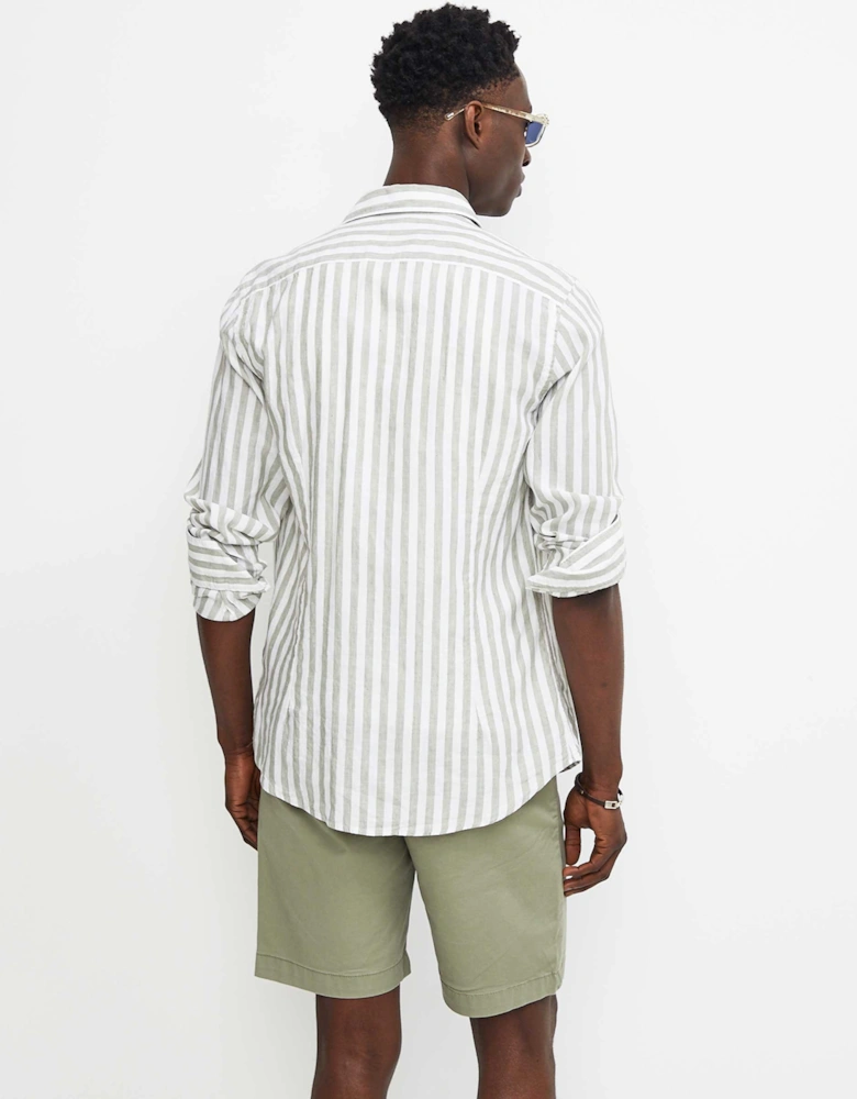 Linen Cotton Striped Roma Shirt